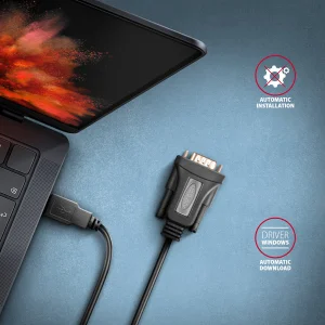 AXAGON ADS-1PQN, USB-A 2.0 - sériový RS-232 DB9-M FTDI adaptér / kabel 1.5m - obrázek 7