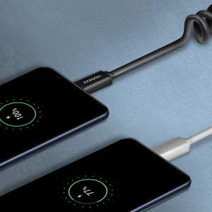 AXAGON BUCM-AM10TB, TWISTER kabel USB-C <-> USB-A, 0.6m, USB 2.0, 3A, ALU, tpe, černý - obrázek 4