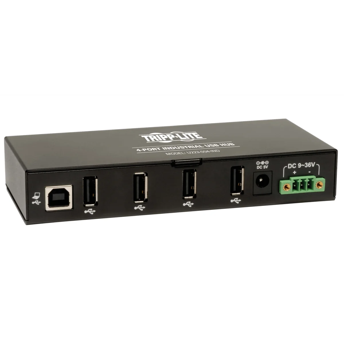 Rozbočovač 4x USB 2, průmyslový, odolnost ESD 15kV, kovové pouzdro, možnost montáže