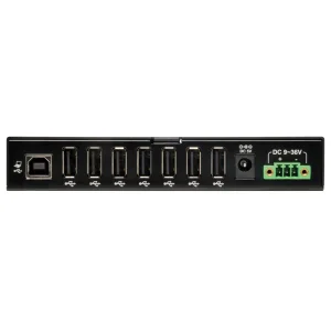 Rozbočovač 7x USB 2, průmyslový, odolnost ESD 15kV, kovové pouzdro, možnost montáže - obrázek 3