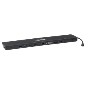 Dokovací stanice USB-C / 3x displej, HDMI 4K, DP, VGA, USB3.2 G1, USB-A/C, GbE, 100W nabíjení