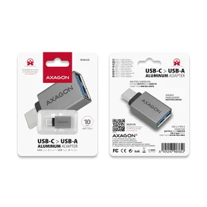 AXAGON RUCM-AFA, redukce USB-C (M) -> USB-A (F), USB 3.2 Gen 2, 3A, ALU - obrázek 7