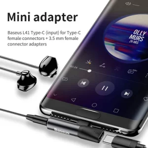 Baseus CATL41-01 Rozbočovač USB-C/3.5mm Jack Black - obrázek 5