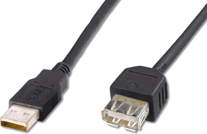 Kabel USB prodlužovací A-A, 5 m, černý