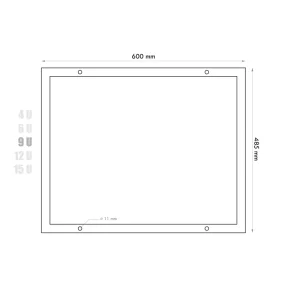 Datacom 19" rozvaděč 9U/450 mm (sklo) černý - obrázek 10