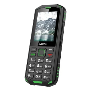 EVOLVEO StrongPhone X5, IP68 odolný Dual SIM telefon, 2,4"LCD, 2500mAh, černo-zelený - obrázek 2