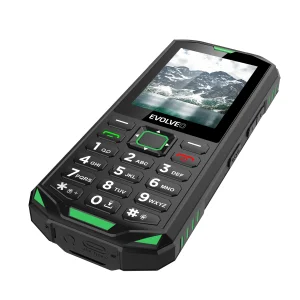 EVOLVEO StrongPhone X5, IP68 odolný Dual SIM telefon, 2,4"LCD, 2500mAh, černo-zelený - obrázek 3