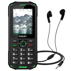 EVOLVEO StrongPhone X5, IP68 odolný Dual SIM telefon, 2,4"LCD, 2500mAh, černo-zelený - obrázek 6