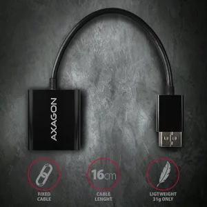 AXAGON RVD-VGN, DisplayPort -> VGA redukce / adaptér, FullHD, 1920*1200 - obrázek 5
