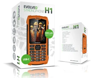 EVOLVEO StrongPhone H1, IP68 odolný Dual SIM telefon, 2,8"LCD, 5000mAh, Powerbanka, oranžový - obrázek 10