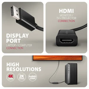 AXAGON RVD-HI20N, DisplayPort -> HDMI 2.0b redukce / adaptér, 4K/60Hz - obrázek 2