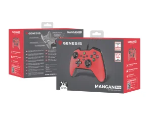 Drátový gamepad Genesis MANGAN 300, pro PC/Switch/Mobil, červený - obrázek 3