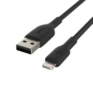 BELKIN kabel oplétaný USB-A - Lightning, 1m, černý - obrázek 2