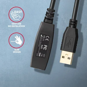 AXAGON ADR-215, USB 2.0 A-M -> A-F aktivní prodlužovací / repeater kabel, 15m - obrázek 7