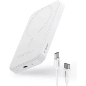 Baseus power banka Mini s bezdrátovým nabíjením 5000 mAh 20W USB-C bílá - obrázek 2