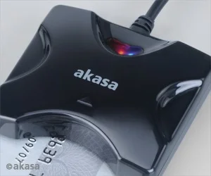 AKASA externí čtečka Smart karet - černá - obrázek 2