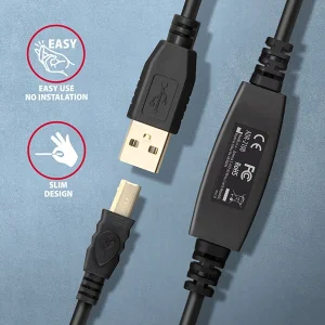 AXAGON ADR-210B, USB 2.0 A-M -> B-M aktivní propojovací / repeater kabel, 10m - obrázek 5