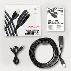 AXAGON ADR-220, USB 2.0 A-M -> A-F aktivní prodlužovací / repeater kabel, 20m - obrázek 4