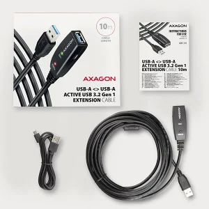 AXAGON ADR-310, USB 3.2 Gen 1 A-M -> A-F aktivní prodlužovací / repeater kabel, 10m - obrázek 3