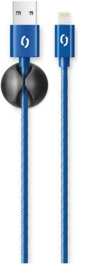 ALIGATOR PREMIUM Datový kabel 2A, Lightning modrý - obrázek 2