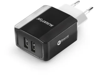 Chytrá síťová nabíječka ALIGATOR 3.4A, 2xUSB, smart IC, černá, kabel pro iPhone/iPad 2A - obrázek 3