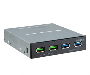 AKASA USB hub 2 x Quick Charge 3.0 + 2 x USB 3.1 - obrázek 2