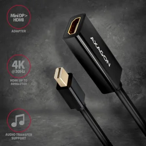 AXAGON RVDM-HI14N, Mini DisplayPort -> HDMI 1.4 redukce / adaptér, 4K/30Hz - obrázek 2