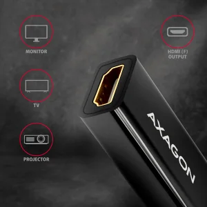 AXAGON RVDM-HI14N, Mini DisplayPort -> HDMI 1.4 redukce / adaptér, 4K/30Hz - obrázek 6