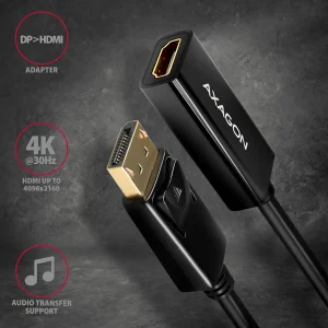 AXAGON RVD-HI14N, DisplayPort -> HDMI 1.4 redukce / adaptér, 4K/30Hz - obrázek 2