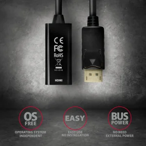 AXAGON RVD-HI14N, DisplayPort -> HDMI 1.4 redukce / adaptér, 4K/30Hz - obrázek 5