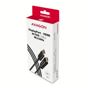 AXAGON RVD-HI14C2, DisplayPort -> HDMI 1.4 redukce / kabel 1.8m, 4K/30Hz - obrázek 4