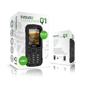 EVOLVEO StrongPhone Q1, IP68 odolný Dual SIM telefon, 2,4"LCD, 1800mAh, černý - obrázek 9
