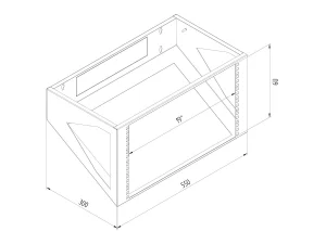 19" nástěnný rám 6U/300 RAL7035 - obrázek 3