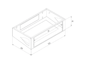 19" nástěnný rám 6U/300 RAL7035 - obrázek 4
