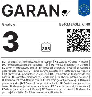 GIGABYTE B840M EAGLE WIFI6 AM5 mATX deska - obrázek 5