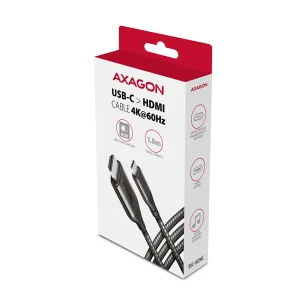 AXAGON RVC-HI2MC, USB-C -> HDMI 2.0a redukce / kabel 1.8m, 4K/60Hz HDR10 - obrázek 2