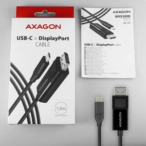 AXAGON RVC-DPC, USB-C -> DisplayPort redukce / kabel 1.8m, 4K/60Hz - obrázek 7