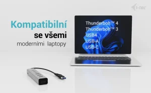 i-tec USB-C/USB-A Charging Metal HUB 7 Port (3x USB-C, 4x USB-A) - obrázek 2