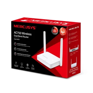 Mercusys MR20 AC750 Wifi Router Dual Band Wifi Router, 3x10/100 RJ45, 2x anténa - obrázek 2