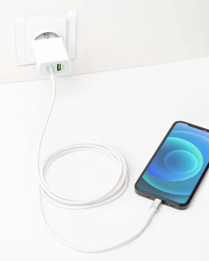 ER POWER kabel USB-C/C 3A 60W 200cm bílý - obrázek 2