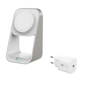 ER POWER nabíjecí MFM MagSafe stojan 2v1 - bílý - obrázek 3
