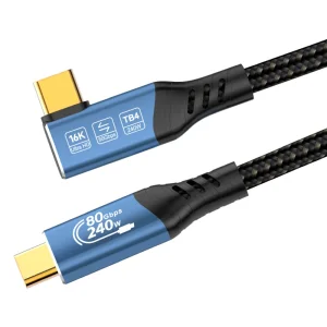 PremiumCord USB4™ Version2.0 80Gbps 16K@60Hz 240W Thunderbolt 3 a 4 kabel zahnutý 1,5m - obrázek 9