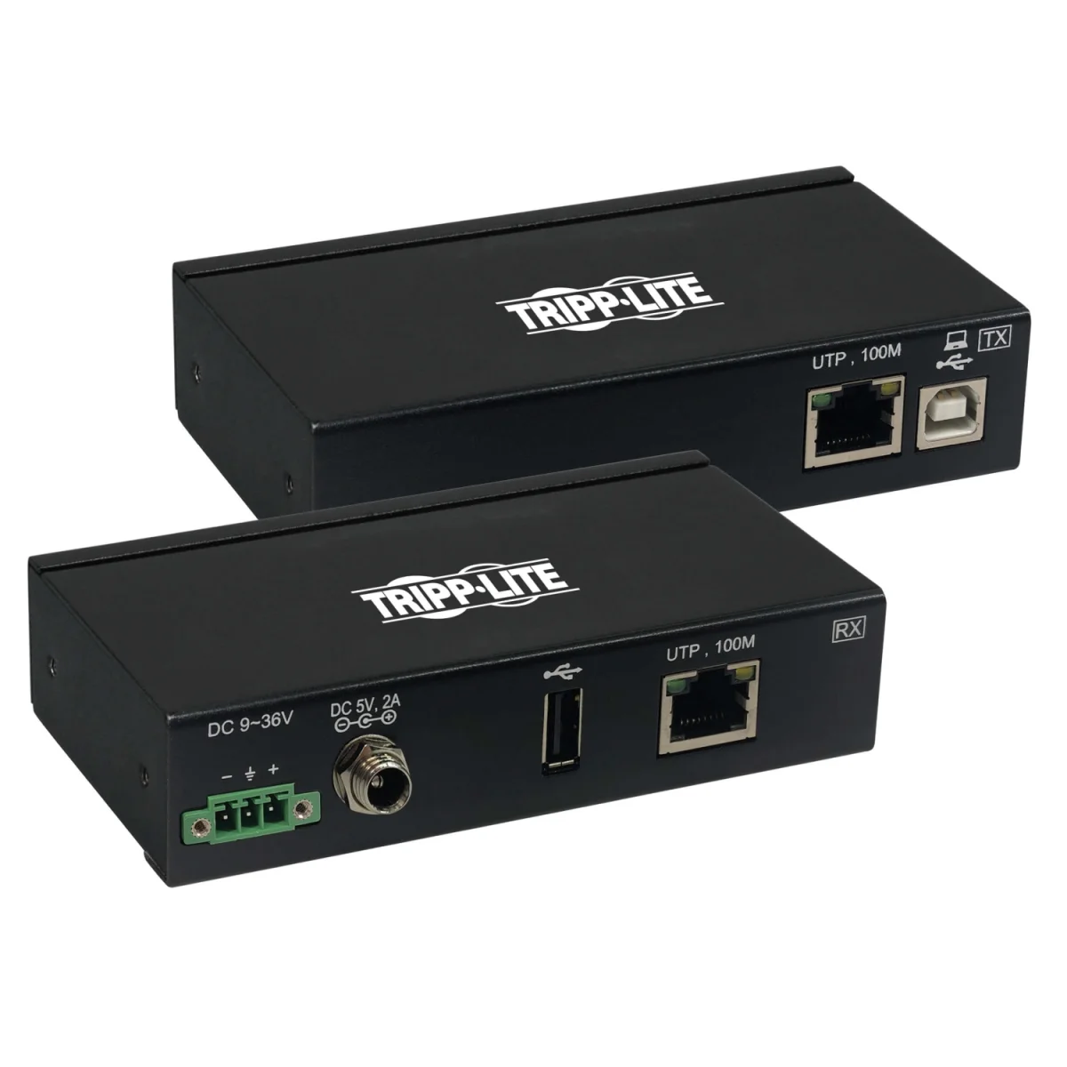 Extender, 1-port USB 2.0 přes Cat6, ESD ochrana, PoC, průmyslový, možnost montáže, 100mm