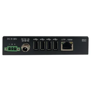 Extender, 4-port USB 2.0 přes Cat6, ESD ochrana, PoC, průmyslový, možnost montáže, 100mm - obrázek 4