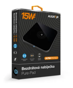 ALIGATOR bezdrátová nabíječka Aligator Pure-Pad 15W, černá - obrázek 5