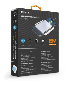 ALIGATOR bezdrátová nabíječka Aligator Pure-Pad 15W, bílá - obrázek 6