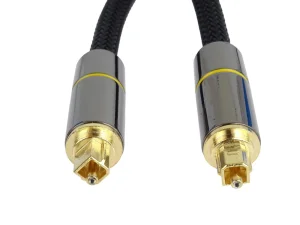 PremiumCord Optický audio kabel Toslink, OD:7mm, Gold-metal design + Nylon 2m - obrázek 3