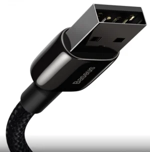 Baseus CALWJ-01 Tungsten Gold Kabel Lightning 2.4A 1m Black - obrázek 3