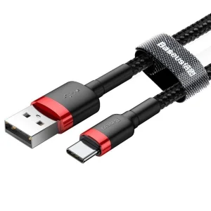 Baseus CATKLF-B91 Cafule Kabel USB-C 3A 1m Red/Black - obrázek 3