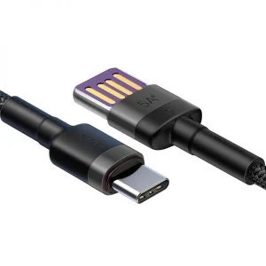 Baseus CATKLF-PG1 Cafule Quick Charging Datový Kabel USB Double Sided to USB 40W 1m Gray/Black - obrázek 3